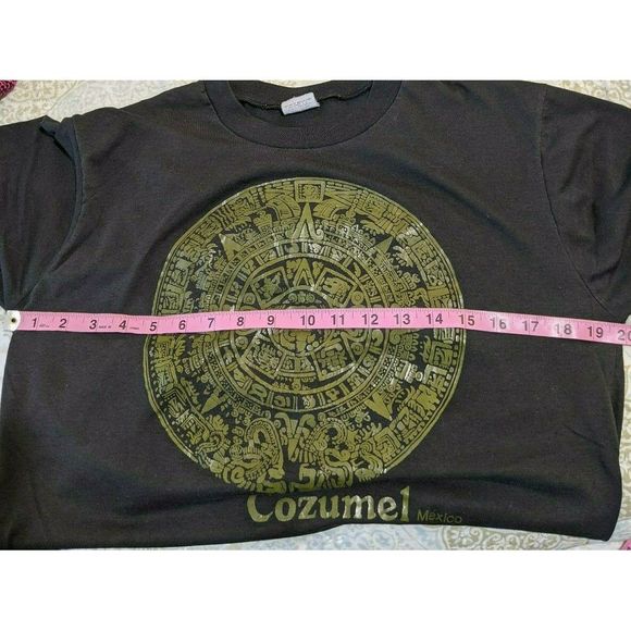 Cozumel Mexico Aztec Calendar Tee Sun Sport Medium - Picture 7 of 8
